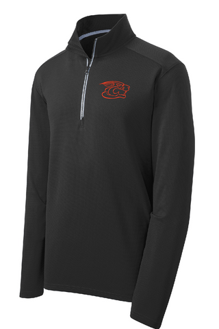 Sport-Tek Textured 1/4 Zip Pullover - Black (embroidery)